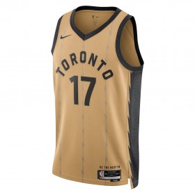 Camiseta Hombre NBA Toronto Raptors Dennis Schroder 2023-24 Nike City Edition Gold Swingman